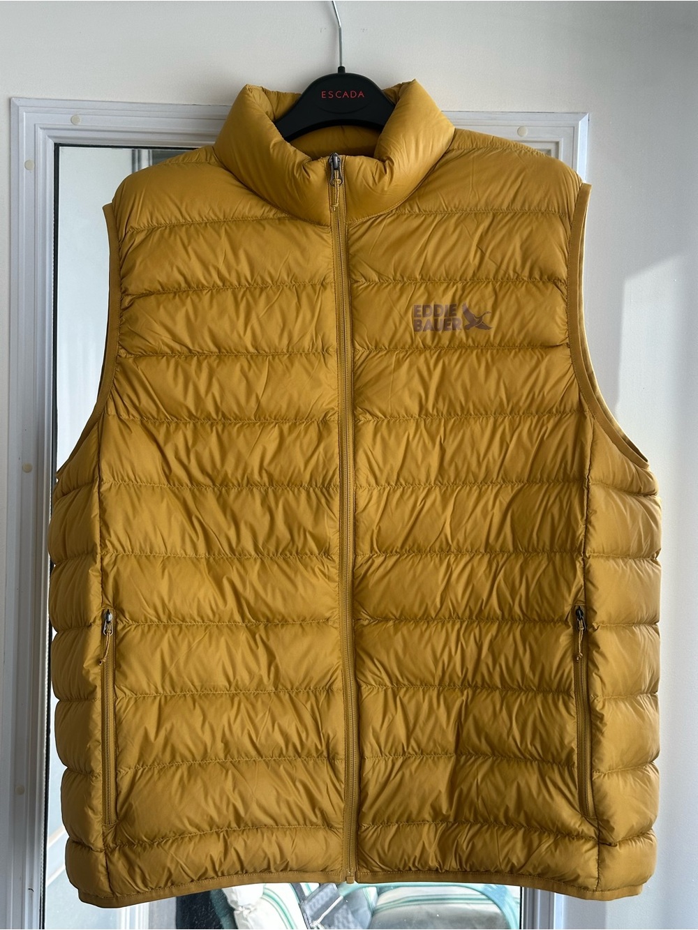 Eddie Bauer Yellow Quilted Packable Down Vest
